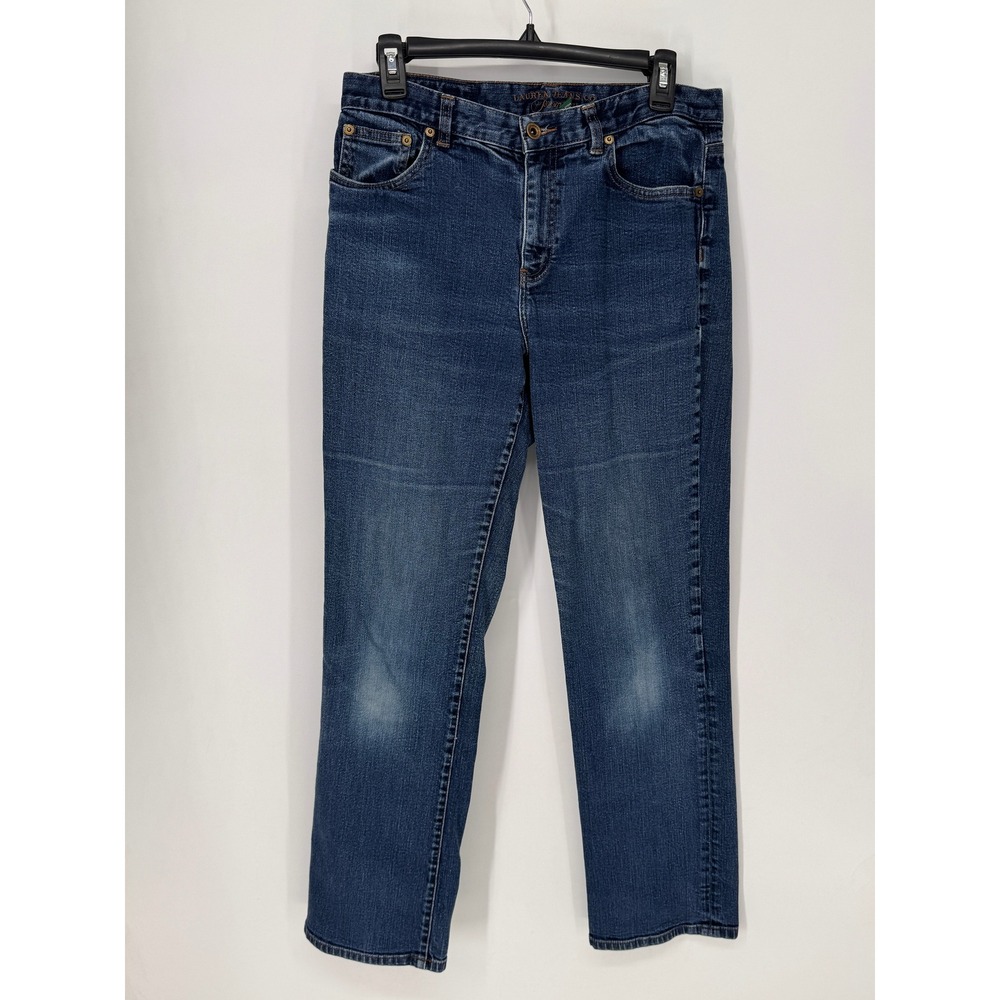 Lauren Jeans Co. Jeans Womens 8 Blue Classic Straight Leg Stretch Denim